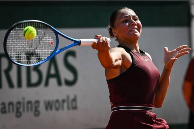 May 19, 2025, Paris, France, France: Sofia COSTOULAS of Belgium during the first qualifying day of Roland-Garros 2025, French Open 2025, Grand Slam tennis tournament at Roland-Garros Stadium on May 29, 2025 in Paris, France. Paris France - ZUMAm308 20250519_zsp_m308_028 Copyright: xMatthieuxMirvillex