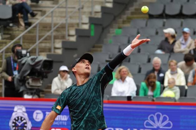 GER, Hamburg, xFSx, ATP500 Mens Tennis Tournament Bitpanda Hamburg Open 2025, Sixteenth-final 19 05 2025 Raphael Collignon BEL makes a serve Copyright: HMBxMedia FernandoxSoares