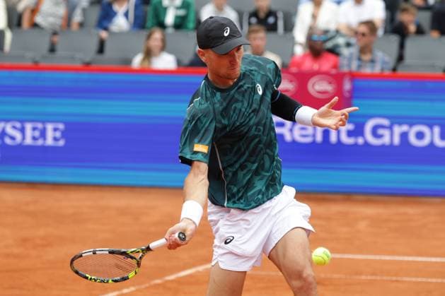 GER, Hamburg, xFSx, ATP500 Mens Tennis Tournament Bitpanda Hamburg Open 2025, Sixteenth Final 19 05 2025 Raphael Collignon BEL plays a forehand Copyright: HMBxMedia FernandoxSoares