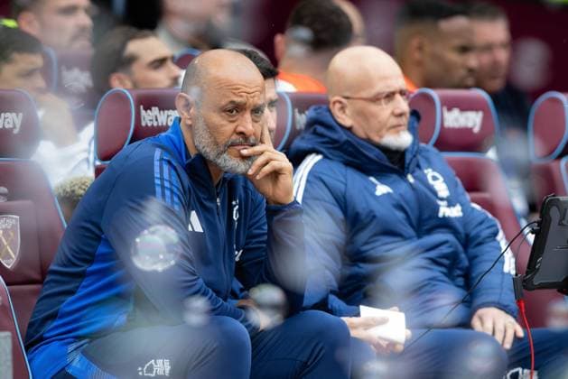 West Ham United FC v Nottingham Forest FC Nottingham Forest manager Nuno Espirito Santo during the West Ham United FC v Nottingham Forest FC English Premier League match at the London Stadium, London, England, United Kingdom on 18 May 2025 Credit: Ian Stephen Every Second Media Editorial use only. All images are copyright Every Second Media Limited. No images may be reproduced without prior permission. All rights reserved. Premier League and Football League images are subject to licensing agreements with Football DataCo Limited. see https: www.football-dataco.com Copyright: xIMAGO EveryxSecondxMediax ESM-1486-0096 IanxStephenx xEveryxSecondxMediax
