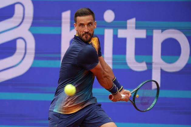 GER, Hamburg, xFSx, ATP500 Mens Tennis Tournament Bitpanda Hamburg Open 2025, Sixteenth Final 19 05 2025 Damir Dzumhup BIH plays a backhand Copyright: HMBxMedia FernandoxSoares