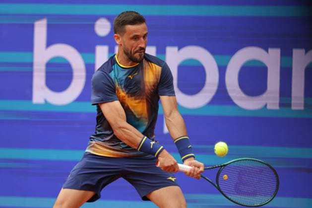 GER, Hamburg, xFSx, ATP500 Mens Tennis Tournament Bitpanda Hamburg Open 2025, Sixteenth Final 19 05 2025 Damir Dzumhup BIH plays a backhand Copyright: HMBxMedia FernandoxSoares