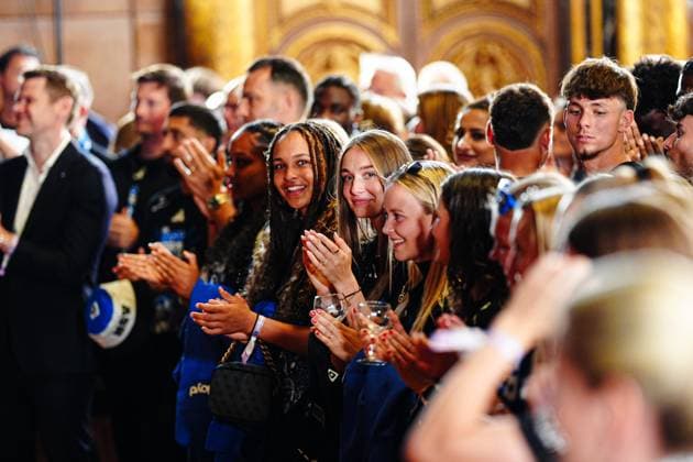Players Hamburger SV Women GER, Promotion party Hamburger SV, Football, Season 2024 2025, 19 05 2025 GER, Promotion party Hamburger SV, Football, Season 2024 2025, 19 05 2025 Hamburg Copyright: xEibner-Pressefoto MarcelxvonxFehrnx EP_MFN