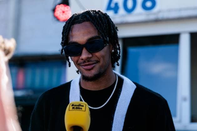 2 Soccer Bundesliga, 1 FC Cologne end-of-season party, 19 05 2025 Damion Downs 1 FC Cologne, 42 in an interview 2 Soccer Bundesliga, 1 FC Cologne end-of-season party, Cologne, Schrotty on 19 05 2025 Copyright: xBEAUTIFULxSPORTS Wunderlx