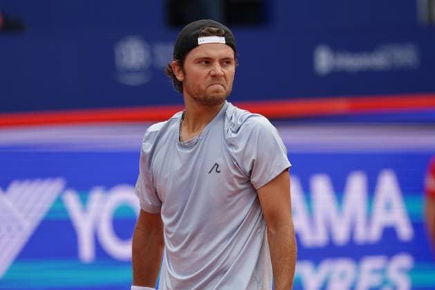 GER, Hamburg, xFSx, ATP 500 , Mens Tennis Tournament Bitpanda Hamburg Open 2025, Sixteenth Final 19 05 2025 Aleksandar Kovacevic USA disappointed, disappointed looking, dissapointed, sad, frustrated, frustrated, frustrated Copyright: HMBxMedia FernandoxSoares