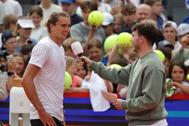 GER, Hamburg, xFSx, ATP 500 , mens tennis tournament Bitpanda Hamburg Open 2025, sixteenth final 19 05 2025 Alexander Zverev GER during the interview after the match Copyright: HMBxMedia FernandoxSoares