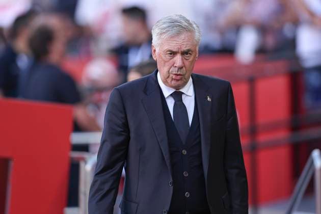 ESP: Sevilla FC-Real Madrid. La Liga. Date 37 Real Madrid head coach Carlo Ancelotti during the La Liga EA Sports match between Sevilla FC and Real Madrid played at Ramon Sanchez Pizjuan Stadium on May 18, 2024 in Sevilla, Spain. kpng Copyright: xAntonioxPozox xPRESSINPHOTOx AP_240518_SEV_RMA_683