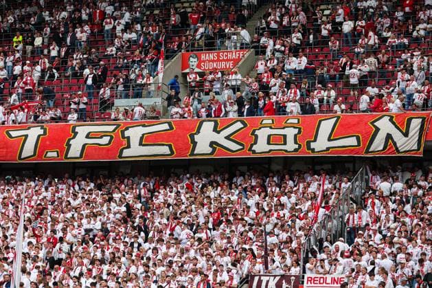 2 Bundesliga 24 25 1 FC Köln 1 FC Kaiserslautern on 18 05 2025 at RheinEnergieSTADION in Cologne 1 FC Köln Banner Transparent MH