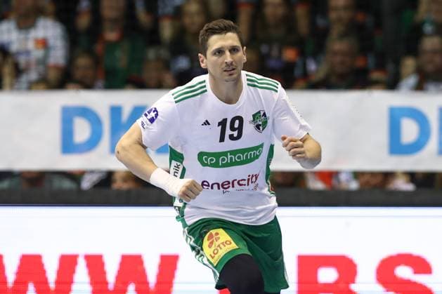 18 05 2025, xtgx, Handball, Daikin HBL, SC Magdeburg TSV Hannover Burgdorf v l Marius Steinhauser Hannover, 19 jubilation, goal celebration, jubelt über das Tor, celebrate the goal, celebration Magdeburg