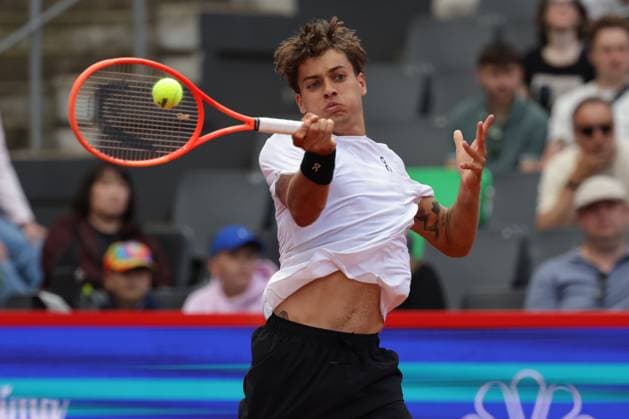 GER, Hamburg, xFSx, ATP 500 , Mens Tennis Tournament Bitpanda Hamburg Open 2025, Sixteenth Final 20 05 2025 Flavio Cobolli ITA plays a forehand Copyright: HMBxMedia FernandoxSoares