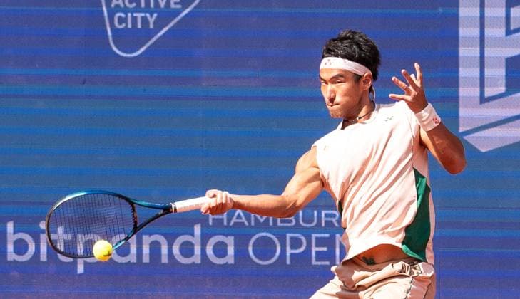 20 05 2025, ATP 500, Tennis, Men, Hamburg Open, Hamburg, 1 round, Yunchaokete Bu China Frances Tiafoe USA Yunchaokete Bu China Hamburg Tennis Stadium Am Rothenbaum Hamburg Germany