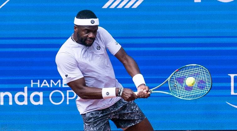 20 05 2025, ATP 500, Tennis, Men, Hamburg Open, Hamburg, 1 round, Yunchaokete Bu China Frances Tiafoe USA Frances Tiafoe USA Hamburg Tennis Stadium Am Rothenbaum Hamburg Germany