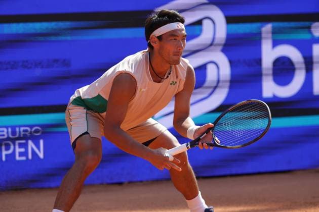 GER, Hamburg, xFSx , ATP 500 , Mens Tennis Tournament Bitpanda Hamburg Open 2025, Sixteenth Final 20 05 2025 Yunchaokete Bu CHN waiting to serve Copyright: HMBxMedia FernandoxSoares