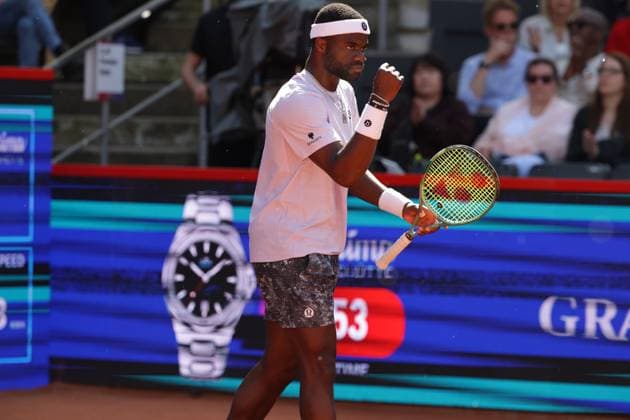 GER, Hamburg, xFSx , ATP 500 , Mens Tennis Tournament Bitpanda Hamburg Open 2025, Sixteenth Final 20 05 2025 Frances Tiafoe USA winner fist, cheer Copyright: HMBxMedia FernandoxSoares