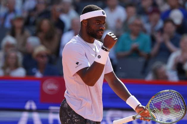 GER, Hamburg, xFSx , ATP 500 , Mens Tennis Tournament Bitpanda Hamburg Open 2025, Sixteenth Final 20 05 2025 Frances Tiafoe USA winner fist, jubilant wins the match against Yunchaokete Bu CHN Copyright: HMBxMedia FernandoxSoares