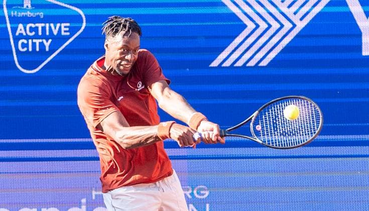 20 05 2025, ATP 500, Tennis, Men, Hamburg Open, Hamburg, 1 round, Alejandro Davidovich Fokina Spain Gael Monfils France Gael Monfils France Hamburg Tennis Stadium Am Rothenbaum Hamburg Germany