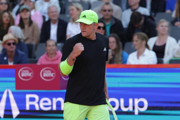 GER, Hamburg, xFSx , ATP 500 , Mens Tennis Tournament Bitpanda Hamburg Open 2025, Sixteenth Final 20 05 2025 Alejandro Davidovich Fokina ESP Winner Fist, cheer Copyright: HMBxMedia FernandoxSoares