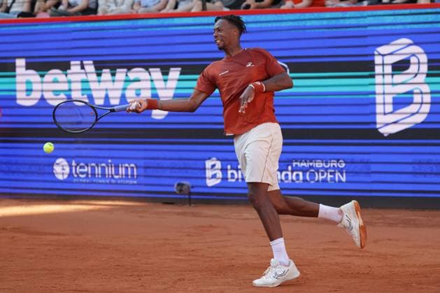 GER, Hamburg, xFSx , ATP 500 , Mens Tennis Tournament Bitpanda Hamburg Open 2025, Sixteenth Final 20 05 2025 Gael Monfils FRA plays a forehand Copyright: HMBxMedia FernandoxSoares