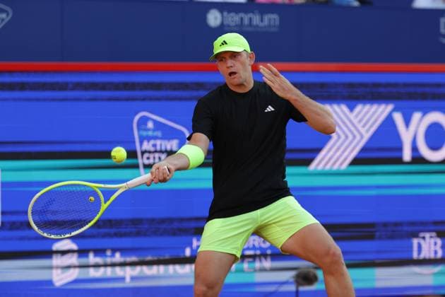 GER, Hamburg, xFSx , ATP 500 , Mens Tennis Tournament Bitpanda Hamburg Open 2025, Sixteenth Final 20 05 2025 Alejandro Davidovich Fokina ESP plays a forehand Copyright: HMBxMedia FernandoxSoares