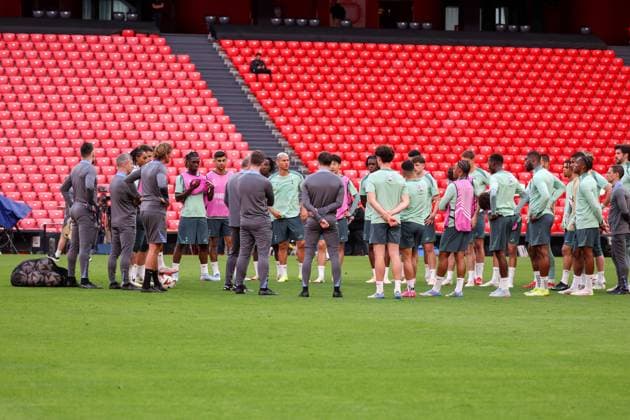 May 20, 2025, Bilbao, Catalogna, Spagna: During training the day before the Europa League Final 2024 25 on 20 05 2025 in Bilbao, between the English teams Manchester United, ManU vs Tottenham at the San MamoÂ¨s stadium.In Photo: soccer tottenham Bilbao Spagna - ZUMAs236 20250520_aap_s236_022 Copyright: xFabioxSassox