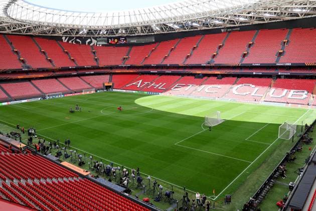 May 20, 2025, Bilbao, Catalogna, Spagna: During training the day before the Europa League Final 2024 25 on 20 05 2025 in Bilbao, between the English teams Manchester United, ManU vs Tottenham at the San MamoÂ¨s stadium.In Photo: Stadium San MamoÂ¨s the Bilbao Bilbao Spagna - ZUMAs236 20250520_aap_s236_029 Copyright: xFabioxSassox
