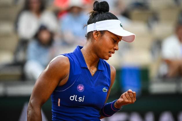May 20, 2025, Paris, France, France: Tessah ANDRIANJAFITRIMO of France celebrates his point during the second qualifying day of Roland-Garros 2025, French Open 2025, Grand Slam tennis tournament at Roland-Garros Stadium on May 20, 2025 in Paris, France. Paris France - ZUMAm308 20250520_zsp_m308_069 Copyright: xMatthieuxMirvillex