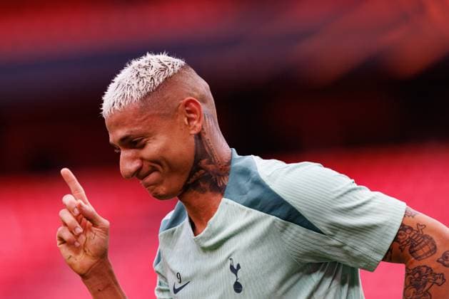 Richarlison seen during Official Training session of Tottenham Hotspur FC before UEFA Europa League Final (Maciej Rogowski) Bilbao San Mames Spain Copyright: xMaciejxRogowskix tottenhamtraining2425-51