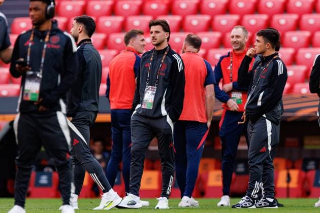 Mason Mount seen during Manchester United, ManU FC walk around before UEFA Europa League Final (Maciej Rogowski) Bilbao San Mames Spain Copyright: xMaciejxRogowskix manuwalkaround-07