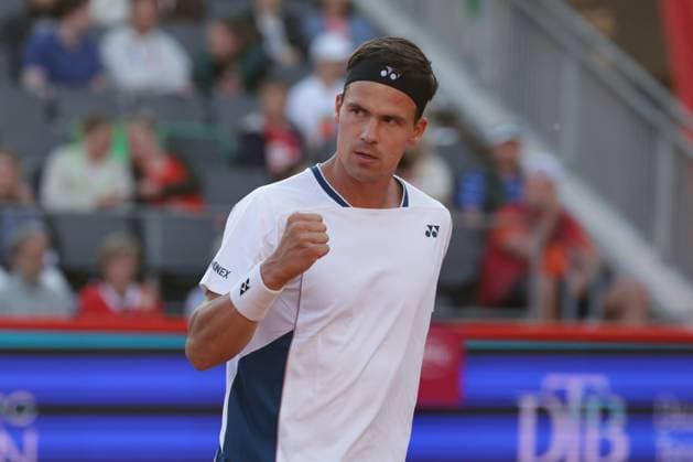 GER, Hamburg, xFSx , ATP 500 , Mens Tennis Tournament Bitpanda Hamburg Open 2025, Sixteenth Final 20 05 2025 Daniel Altmaier GER Winner fist, cheer Copyright: HMBxMedia FernandoxSoares