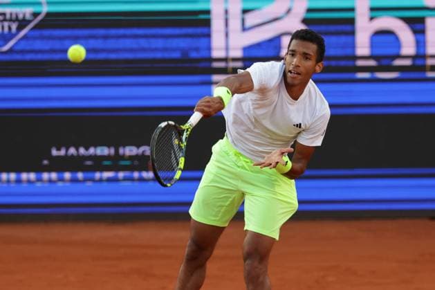 GER, Hamburg, xFSx , ATP 500 , Mens Tennis Tournament Bitpanda Hamburg Open 2025, Sixteenth Final 20 05 2025 Felix Auger Aliassime CAN makes a serve Copyright: HMBxMedia FernandoxSoares