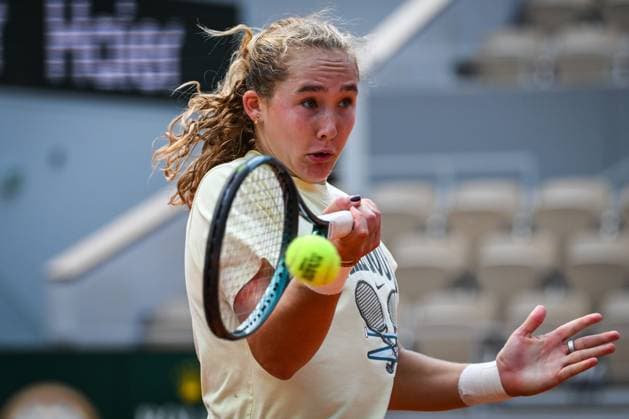 May 20, 2025, Paris, France, France: Mirra ANDREEVA of Russia during a training session of Roland-Garros 2025, French Open 2025, Grand Slam tennis tournament at Roland-Garros Stadium on May 20, 2025 in Paris, France. Paris France - ZUMAm308 20250520_zsp_m308_092 Copyright: xMatthieuxMirvillex