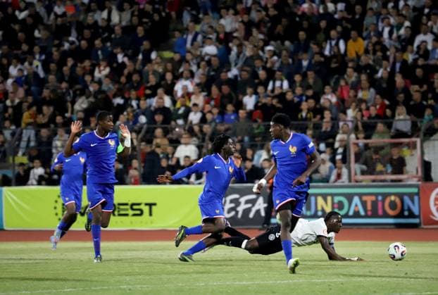 UEFA European Under-17 Championship 2024 25 Group A, in Tirana on, Albania on May 19, 2025. The football match Germany vs France during the UEFA European Under-17 Championship 2024 25 Group A at the Elbasan Arena stadium in Elbasan, Albania, on May 19, 2025. TIRANE ALBANIA Copyright: xSTRINGERx