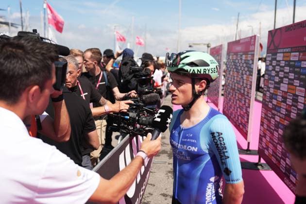 Prodhomme Nicolas of Decathlon Ag2R La Mondiale Team during the stage 11 of the Giro d™Italia from Viareggio to Castelnovo ne Monti, Italy - Wednesday, May 21, 2025. - cycling.  Copyright: xMassimoxPaolone LaPressex