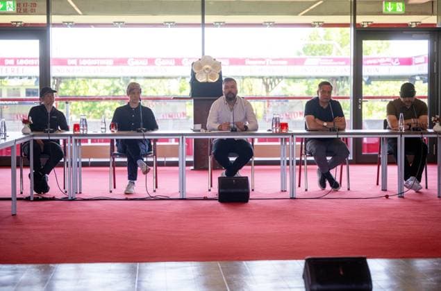 Football, 2024 2025 season, press conference for women and men at 1 FC Union Berlin, from left Copyright: xMatthiasxKochx