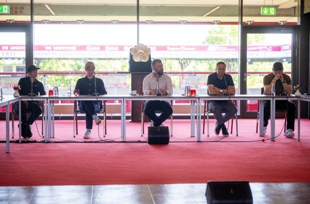 Football, 2024 2025 season, press conference for women and men at 1 FC Union Berlin, from left Copyright: xMatthiasxKochx