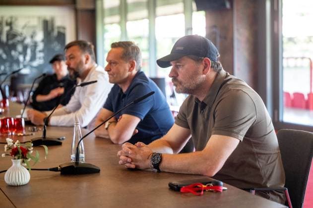 Football, 2024 2025 season, womens and mens press conference at 1 FC Union Berlin, from left Copyright: xMatthiasxKochx