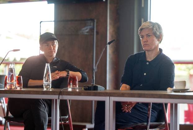 Football, 2024 2025 season, press conference for women and men at 1 FC Union Berlin, from left Copyright: xMatthiasxKochx
