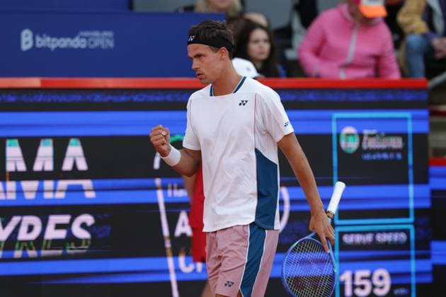 GER, Hamburg, xFSx , ATP 500 , Mens Tennis Tournament Bitpanda Hamburg Open 2025, Sixteenth Final 20 05 2025 Daniel Altmeier GER Winner fist, cheer Copyright: HMBxMedia FernandoxSoares