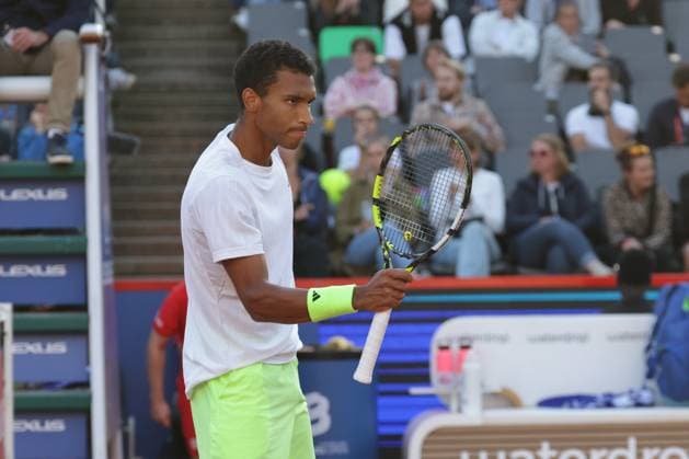 GER, Hamburg, xFSx , ATP 500 , Mens Tennis Tournament Bitpanda Hamburg Open 2025, Sixteenth Final 20 05 2025 Felix Auger Aliassime CAN Winner fist, jubilation Copyright: HMBxMedia FernandoxSoares