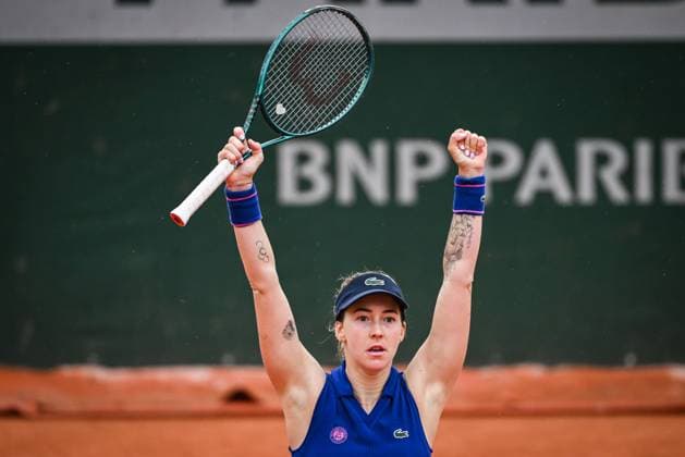 May 21, 2025, Paris, France, France: Nina STOJANOVIC of Croatia celebrates his victory during the third qualifying day of Roland-Garros 2025, French Open 2025, Grand Slam tennis tournament at Roland-Garros Stadium on May 21, 2025 in Paris, France. Paris France - ZUMAm308 20250521_zsp_m308_015 Copyright: xMatthieuxMirvillex