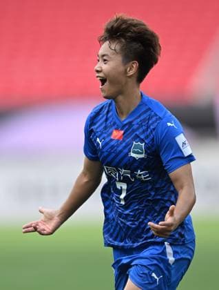(250521) -- WUHAN, May 21, 2025 -- Wang Shuang of Wuhan Jiangda Women s FC celebrates a goal during the semifinal between Wuhan Jiangda Women s FC of China and Ho Chi Minh City Women s FC of Vietnam at the 2024 2025 AFC Women s Champions League in Wuhan, China, May 21, 2025. ) (SP)CHINA-WUHAN-FOOTBALL-AFC WOMEN S CHAMPIONS LEAGUE-SEMIFINAL (CN) ChengxMin 
