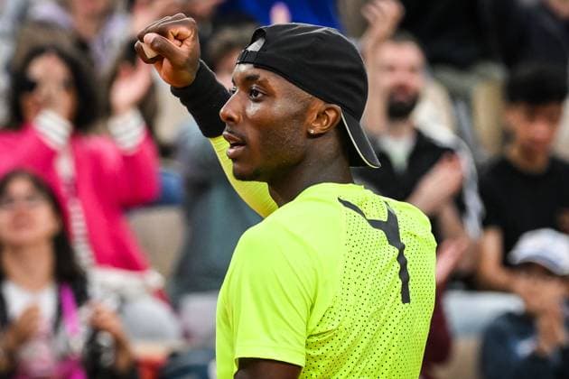 May 21, 2025, Paris, France, France: Mathys ERHARD of France celebrates his point during the third qualifying day of Roland-Garros 2025, French Open 2025, Grand Slam tennis tournament at Roland-Garros Stadium on May 21, 2025 in Paris, France. Paris France - ZUMAm308 20250521_zsp_m308_023 Copyright: xMatthieuxMirvillex