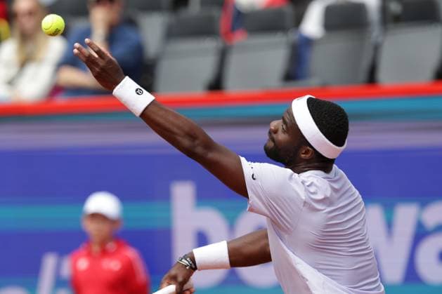 GER, Hamburg, xFSx , ATP 500 , Mens Tennis Tournament Bitpanda Hamburg Open 2025, Round of 16 21 05 2025 Frances Tiafoe USA makes a serve Copyright: HMBxMedia FernandoxSoares