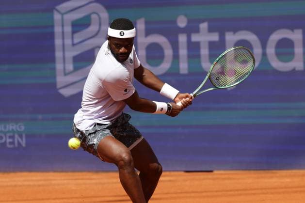 GER, Hamburg, xFSx , ATP 500 , Mens Tennis Tournament Bitpanda Hamburg Open 2025, Round of 16 21 05 2025 Frances Tiafoe USA plays a backhand Copyright: HMBxMedia FernandoxSoares