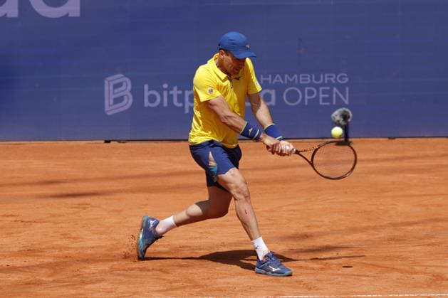 GER, Hamburg, xFSx , ATP 500 , Mens Tennis Tournament Bitpanda Hamburg Open 2025, Round of 16 21 05 2025 Roberto Bautista Agut ESP plays a backhand Copyright: HMBxMedia FernandoxSoares