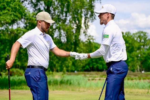 ProAm Soudal Open Golf SCHILDE, BELGIUM - MAY 21 : Eden and Thorgan Hazard pictured during the Soudal Open ProAm Golf (DP World Tour event) on May 21, 2025 in Schilde, Belgium, 21 05 2025 Schilde Belgium  Copyright: xPeterxDexVoechtx