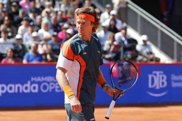 GER, Hamburg, xFSx , ATP 500 , Mens Tennis Tournament Bitpanda Hamburg Open 2025, Round of 16 21 05 2025 Andrey Rublev RUS Copyright: HMBxMedia FernandoxSoares
