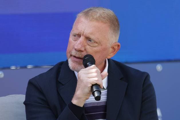 GER, Hamburg, xFSx , ATP 500 , Mens Tennis Tournament Bitpanda Hamburg Open 2025, Round of 16 21 05 2025 Boris Becker interviewed in Hamburg Copyright: HMBxMedia FernandoxSoares