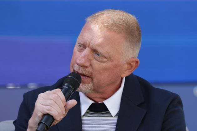 GER, Hamburg, xFSx , ATP 500 , Mens Tennis Tournament Bitpanda Hamburg Open 2025, Round of 16 21 05 2025 Boris Becker interviewed in Hamburg Copyright: HMBxMedia FernandoxSoares