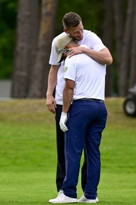Jan Vertonghen and Eden Hazard pictured during the 2025 Soudal Open DP World Tour golf tournament, in Schilde, Wednesday 21 May 2025. From May 22 to 25, Rinkven Golf Club in Schilde will host the fourth edition of the Soudal Open, the Belgian leg of the DP World Tour. DIRKxWAEM  x124631347x